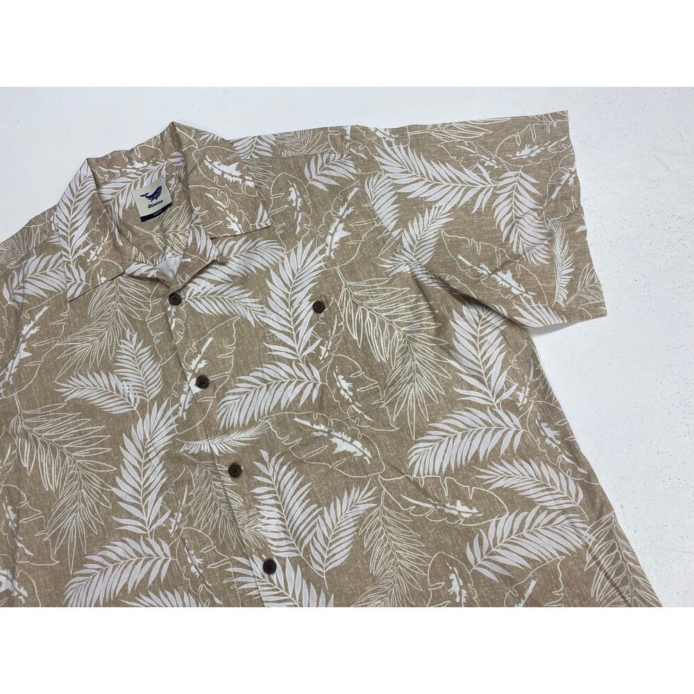 Men Yiume Hawaiian cotton floral short sleeve button up shirt, XXXL
